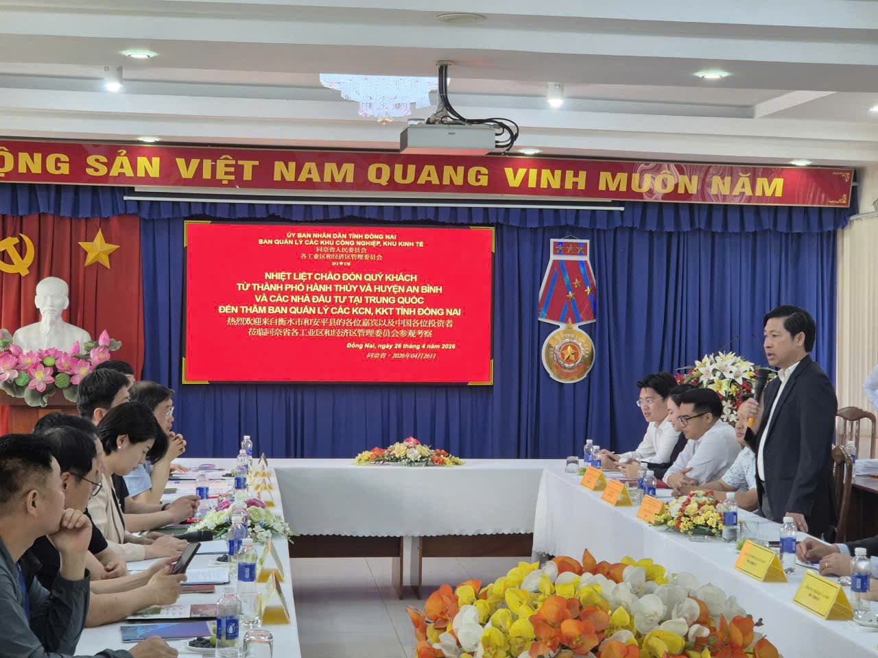 ĐOÀN CHÍNH QUYỀN THÀNH PHỐ HÀNH THỦY, TỈNH HÀ BẮC (TRUNG QUỐC) ĐẾN KHẢO SÁT MÔI TRƯỜNG ĐẦU TƯ TẠI ĐỒNG NAI